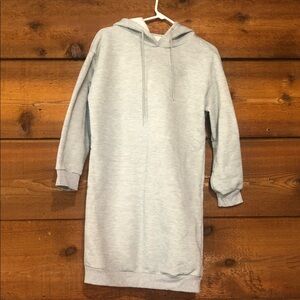 Light Gray Hoodie Dress